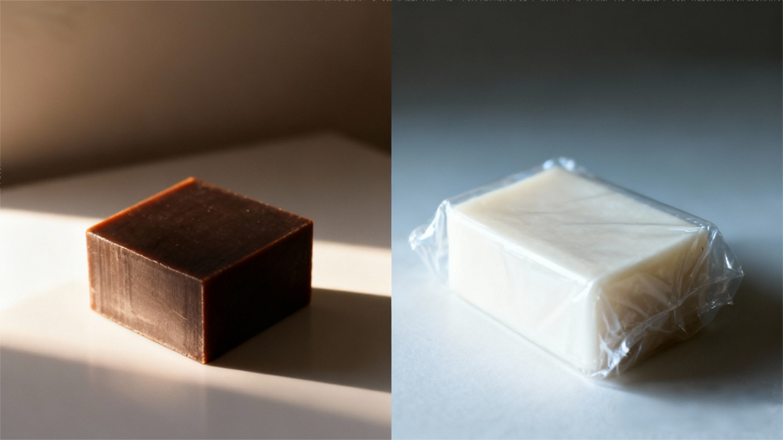 Talatira handmade soap vs commercial soap comparison blog cover